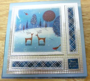 two deer Christmas card