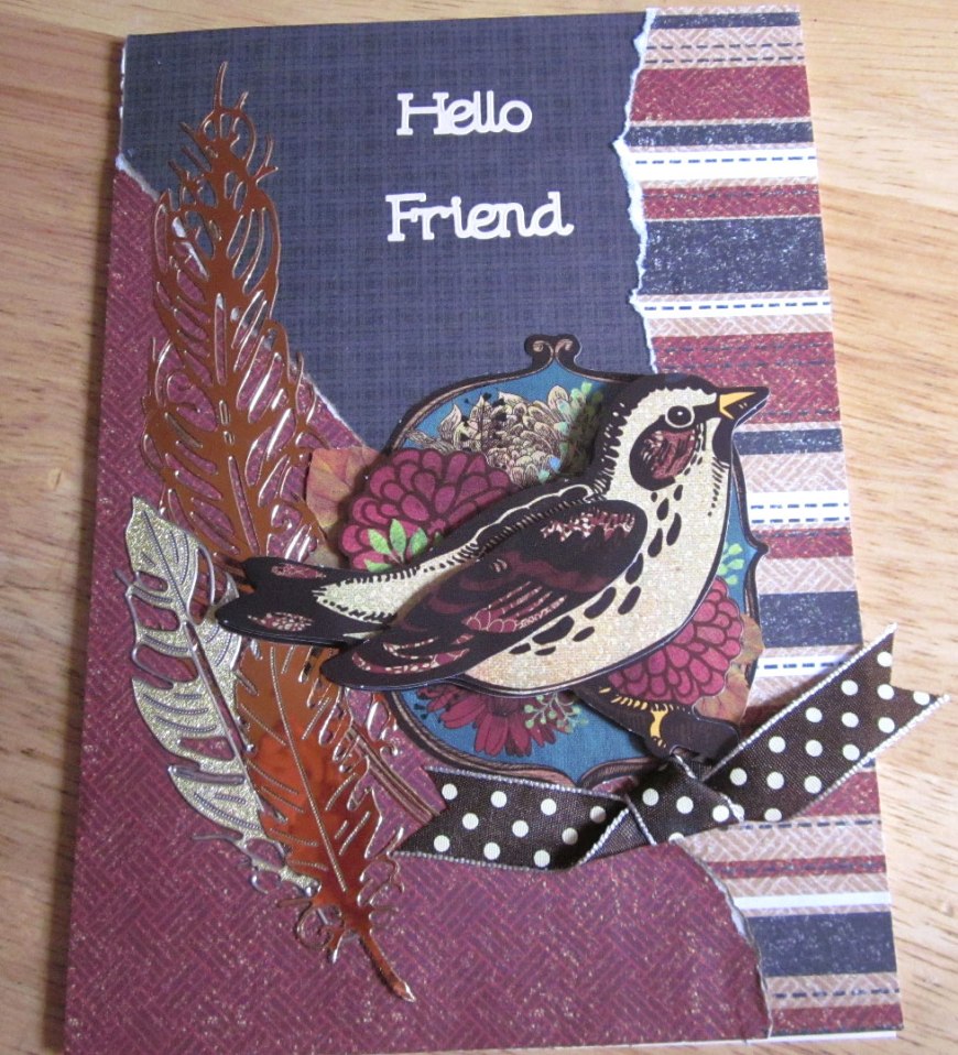 Hello friend bird card