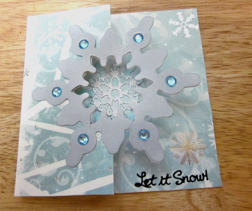 snowflake die-cut card